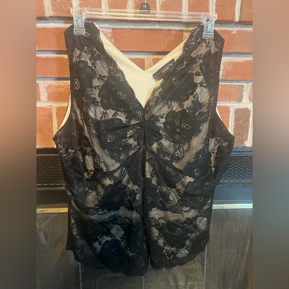 Vintage Venezia \ Lane Bryant | Black Lace Tank Cami | 18/20 - Picture 4 of 7